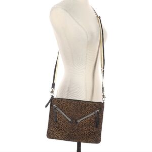 Stella & Dot Lady Boss Leopard Print Crossbody Bag